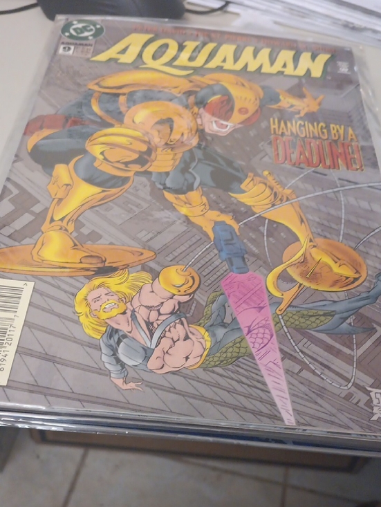 DC Comics Other - DC Comics Aquaman Comic Book with Yellow and Gold Accents In Sleeve
